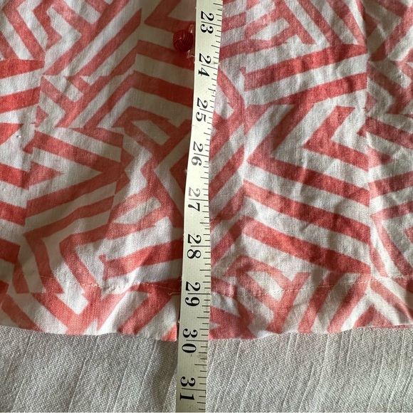Connie Roberson Shirt Womens L Linen Button Up Geometric Lagenlook Made in USA - Picture 6 of 15